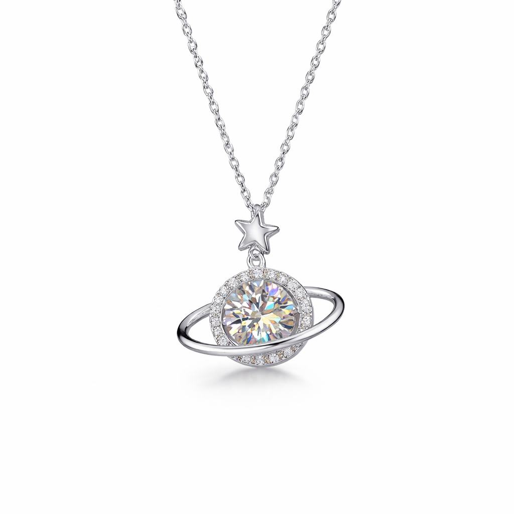 Sterling Silver Planet Necklace