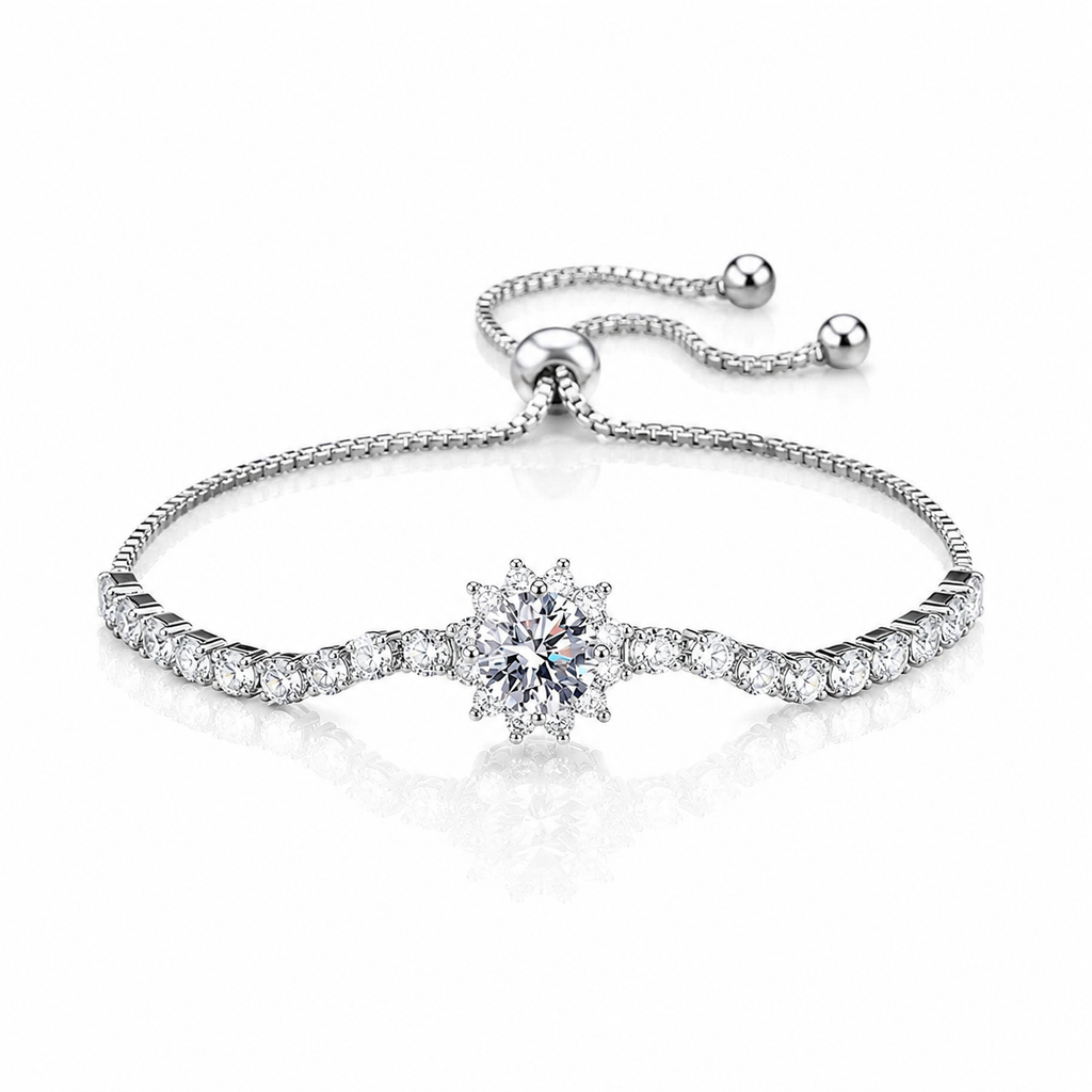 Moissanite Sunflower Bracelet