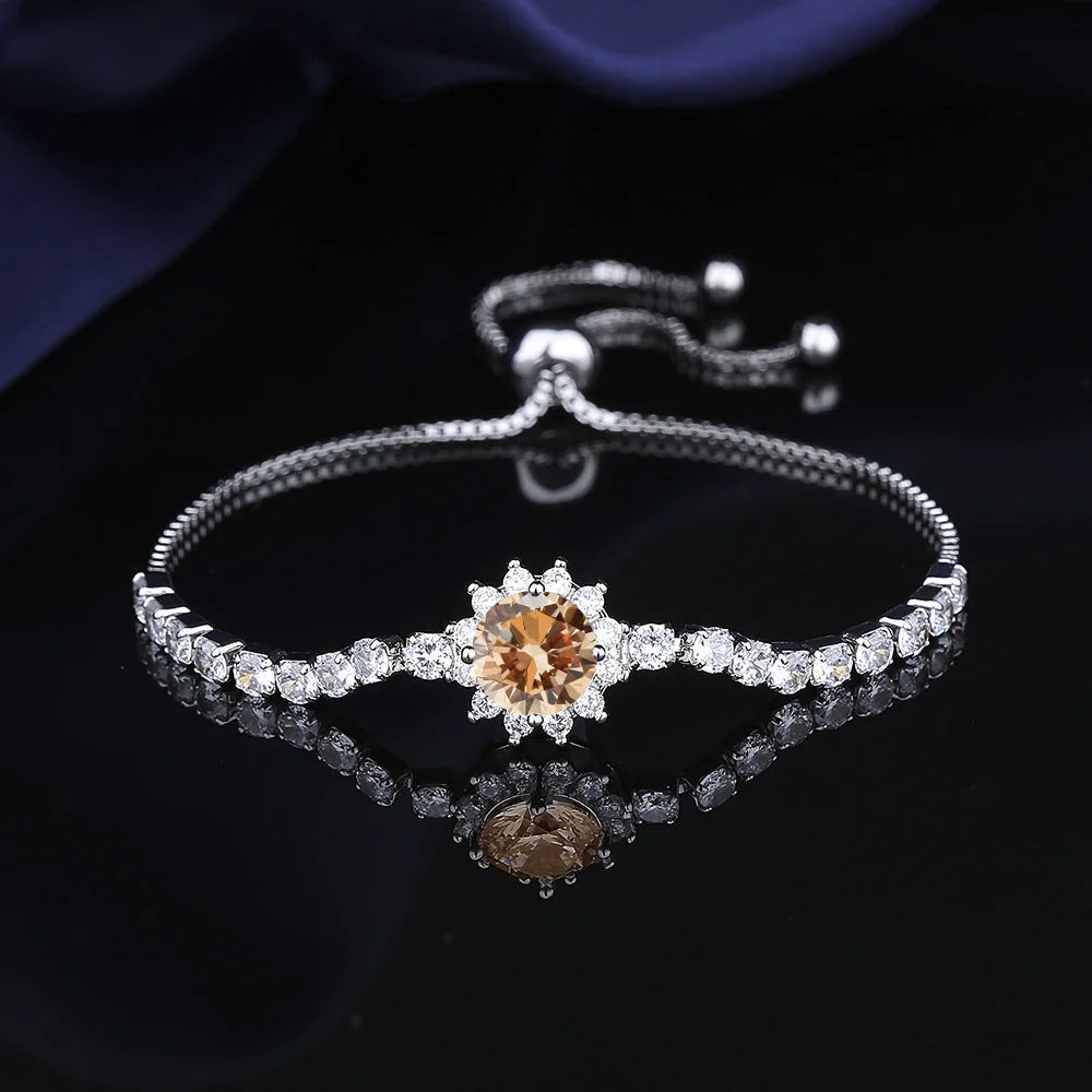 Moissanite Sunflower Bracelet