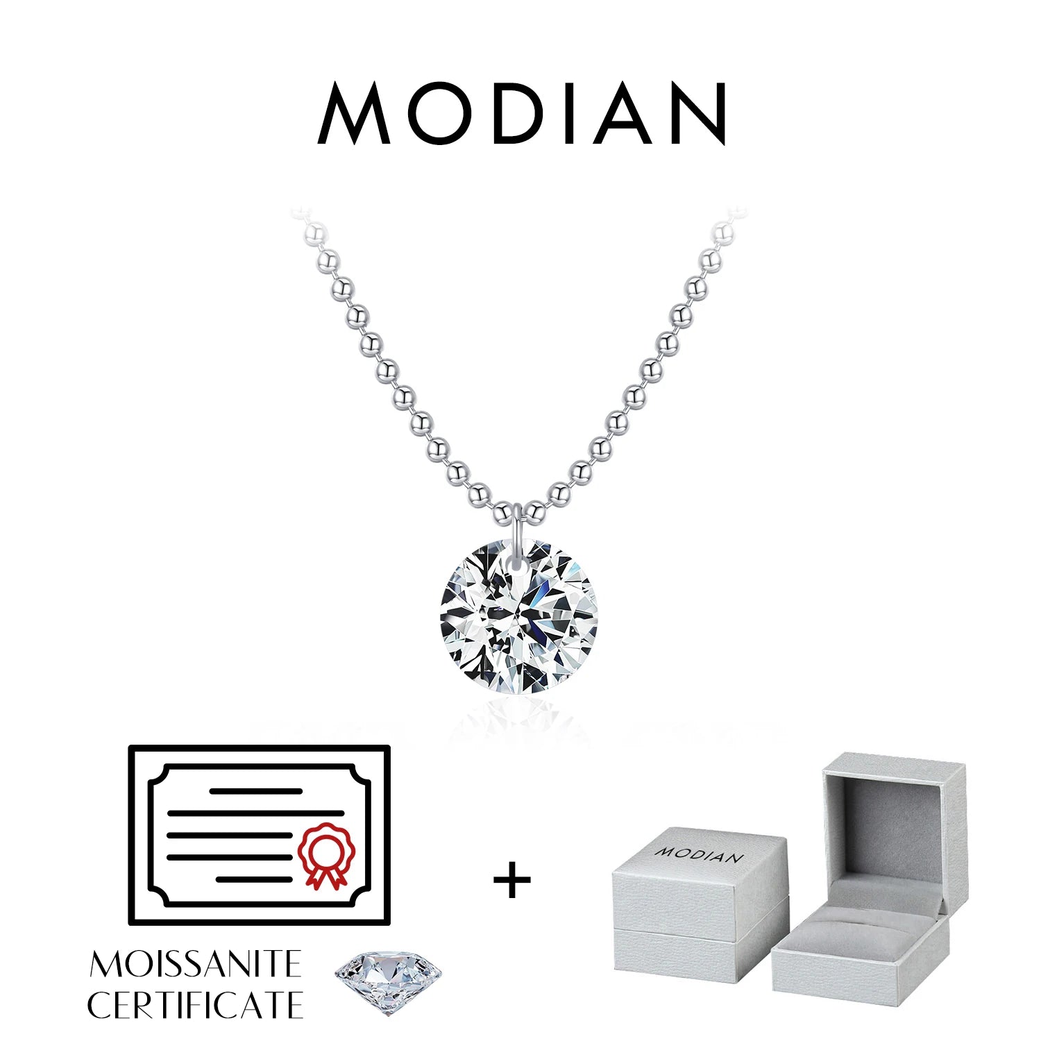 Moissanite Pendant Necklace