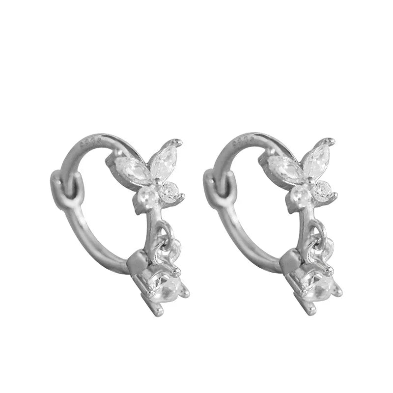 925 Sterling Silver Butterfly Earrings