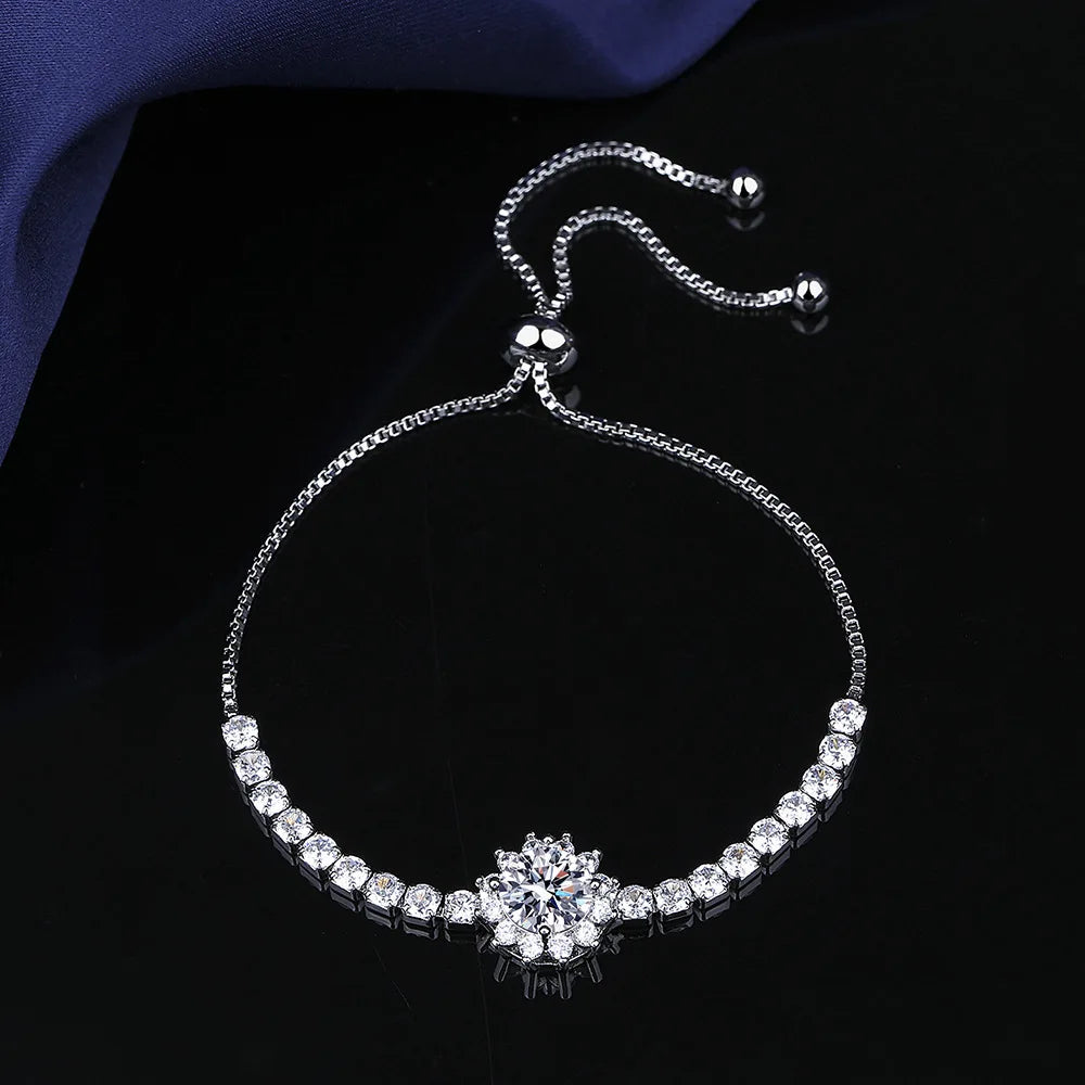 Moissanite Sunflower Bracelet