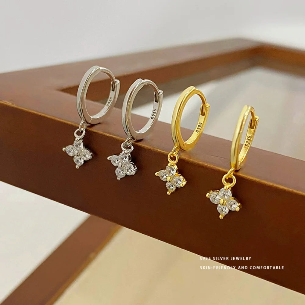 Sterling Silver Leaf Earrings