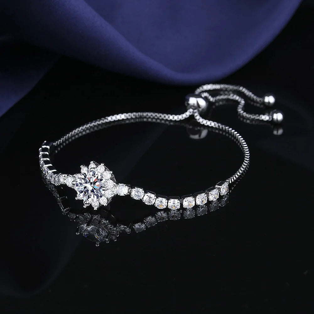 Moissanite Sunflower Bracelet