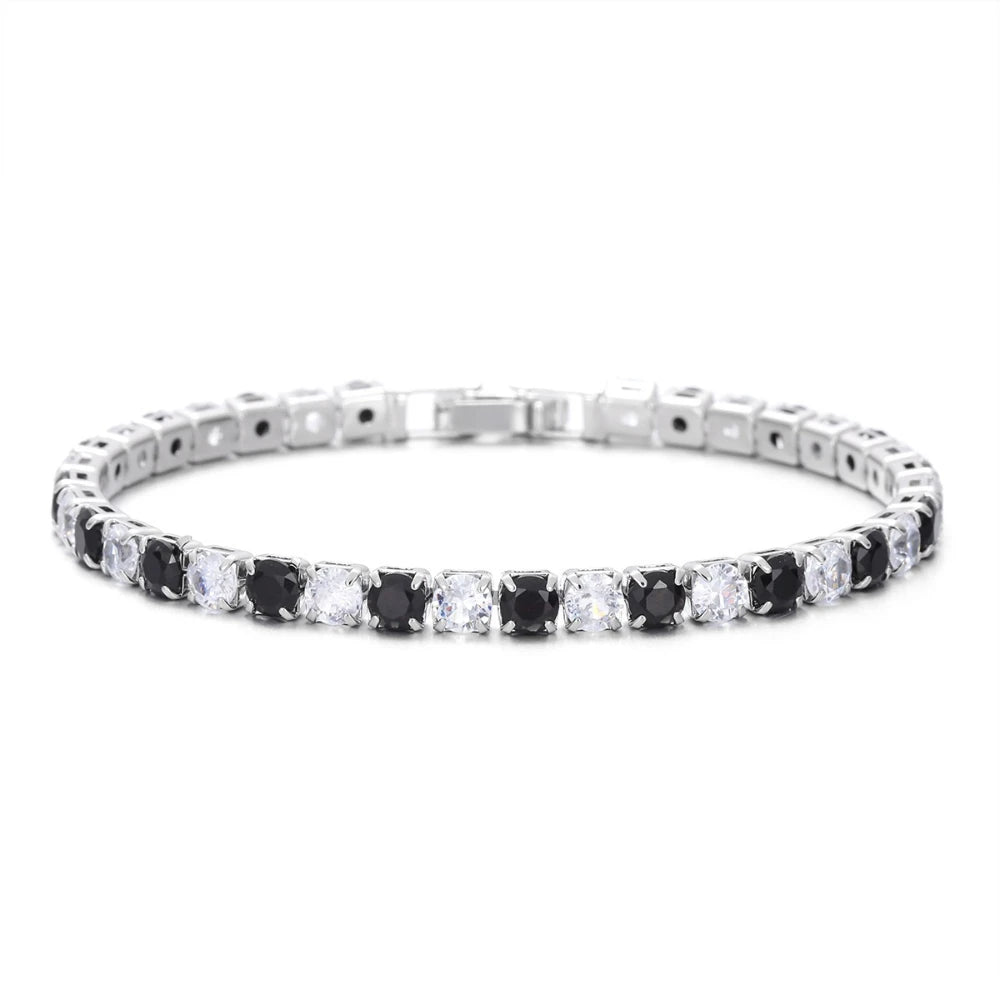 Black And White Tennis Bracelet