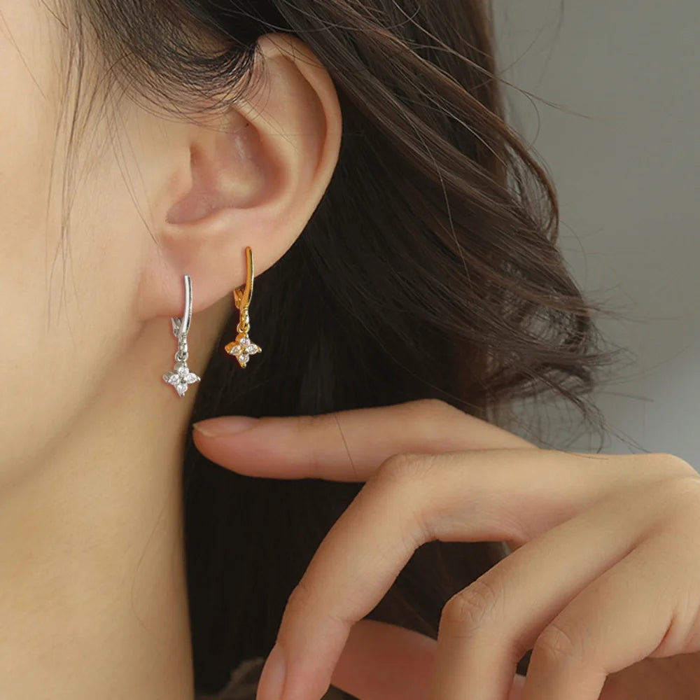 Sterling Silver Leaf Earrings