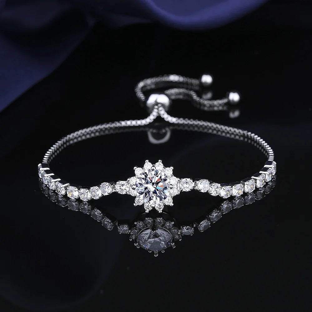 Moissanite Sunflower Bracelet