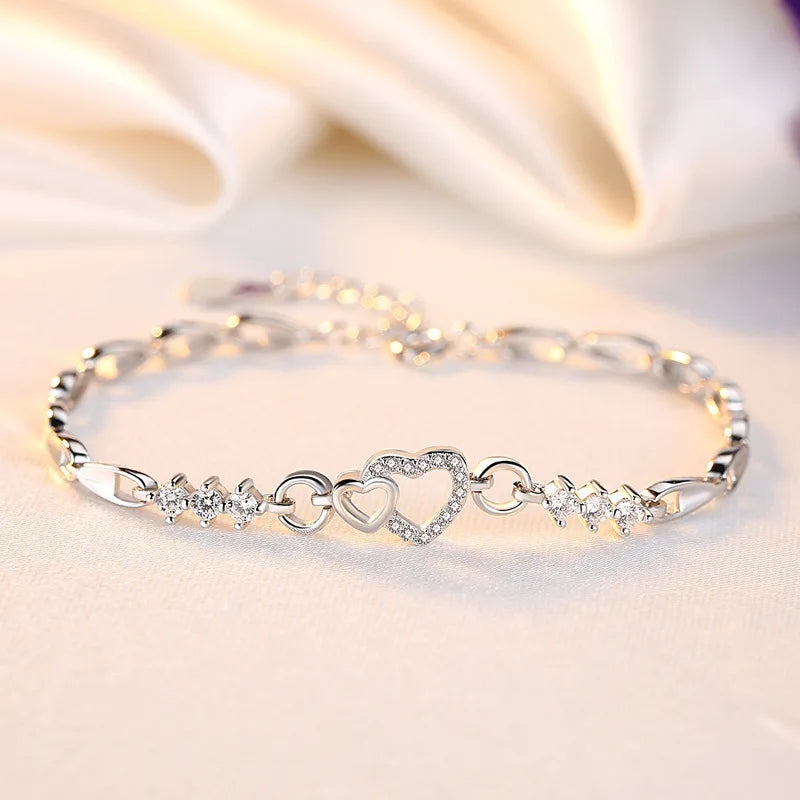 Silver Heart Bracelet