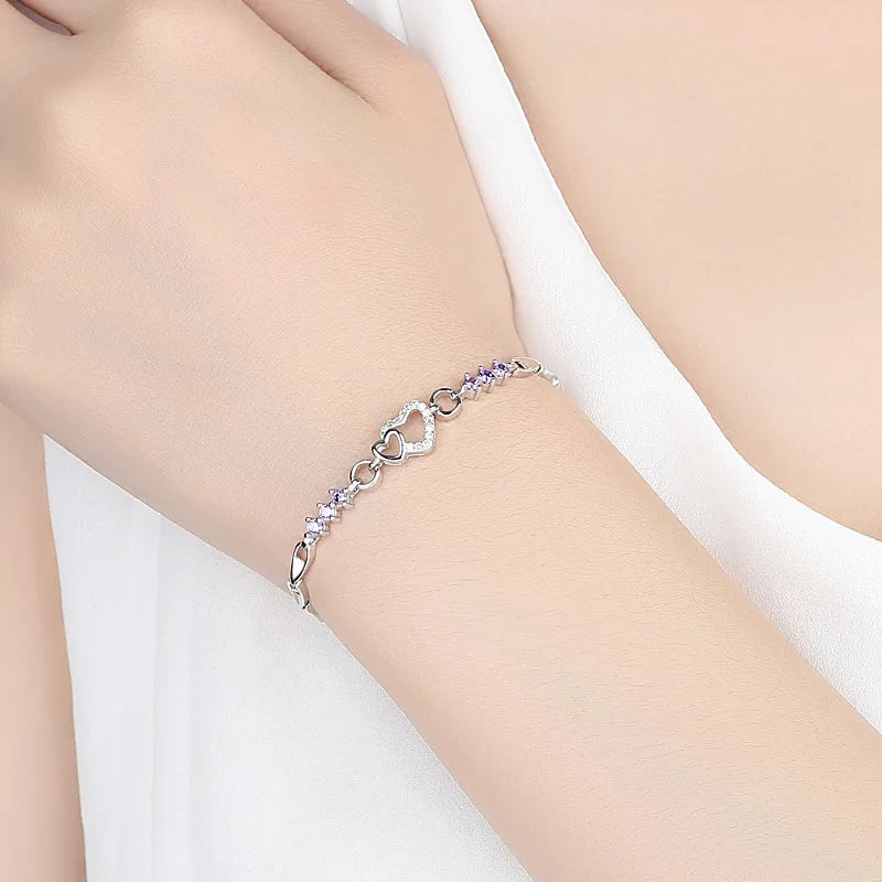 Silver Heart Bracelet