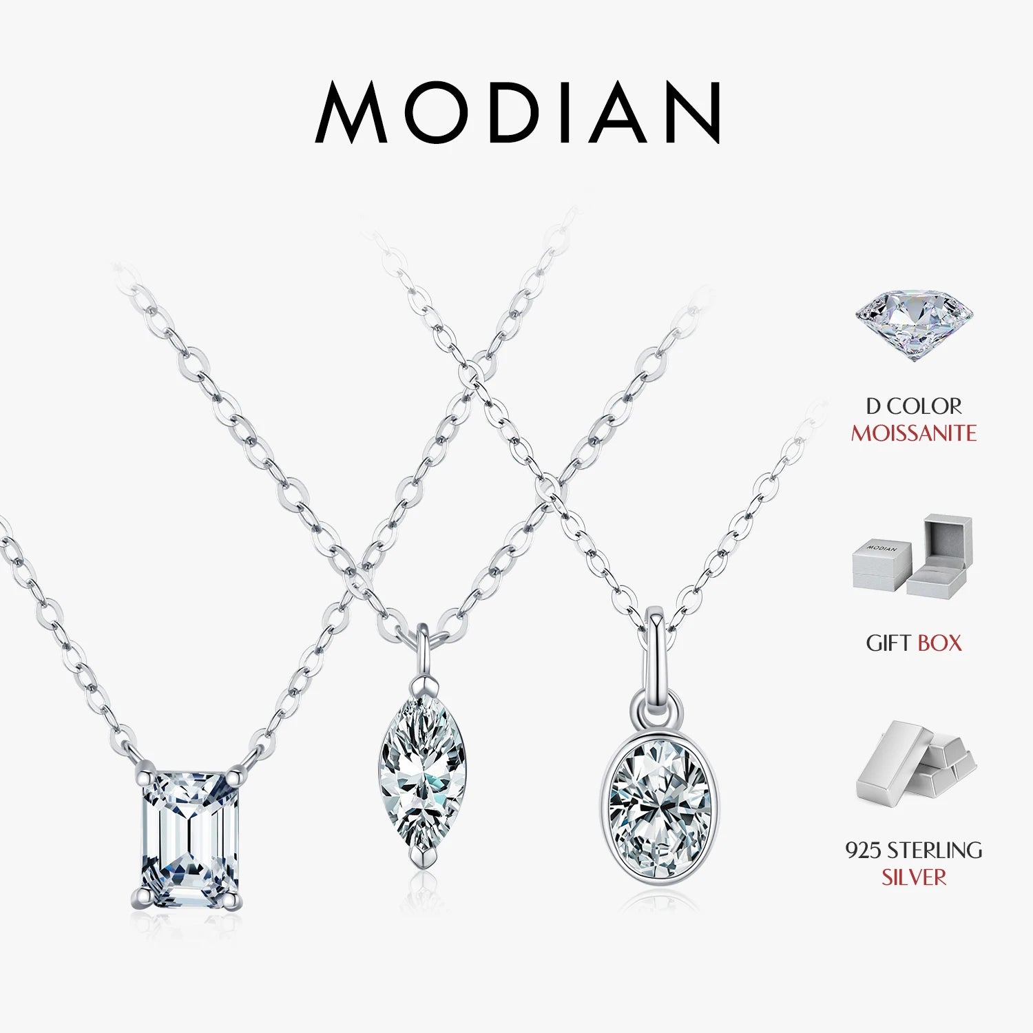 Moissanite Pendant Necklace