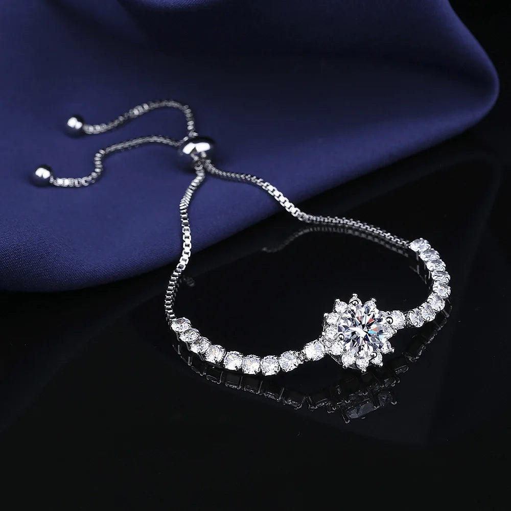 Moissanite Sunflower Bracelet