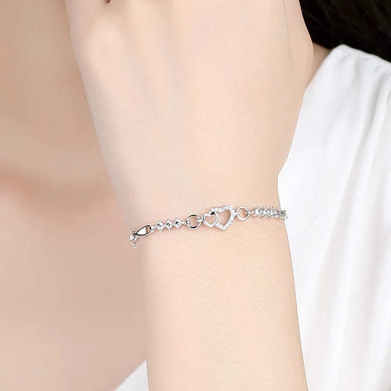 Silver Heart Bracelet