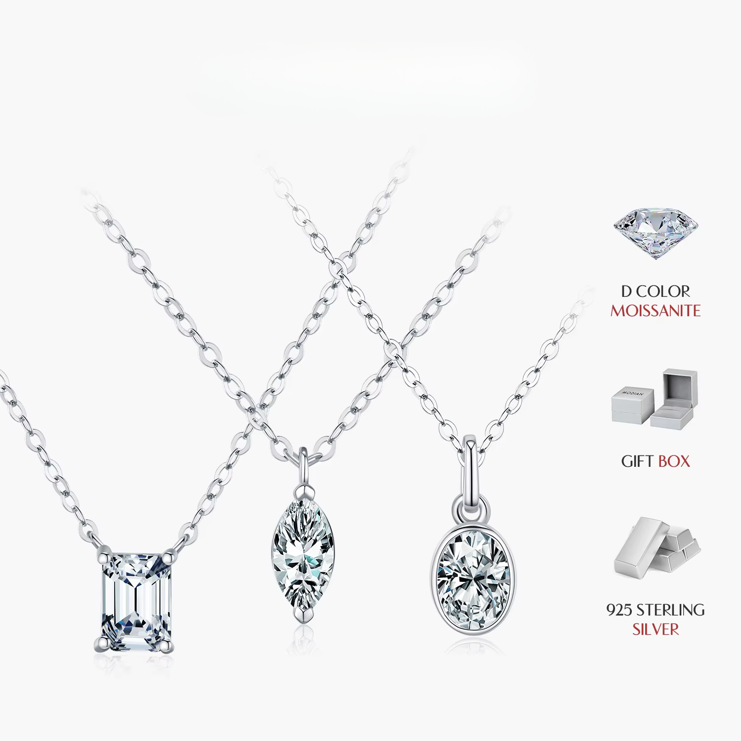 Moissanite Pendant Necklace