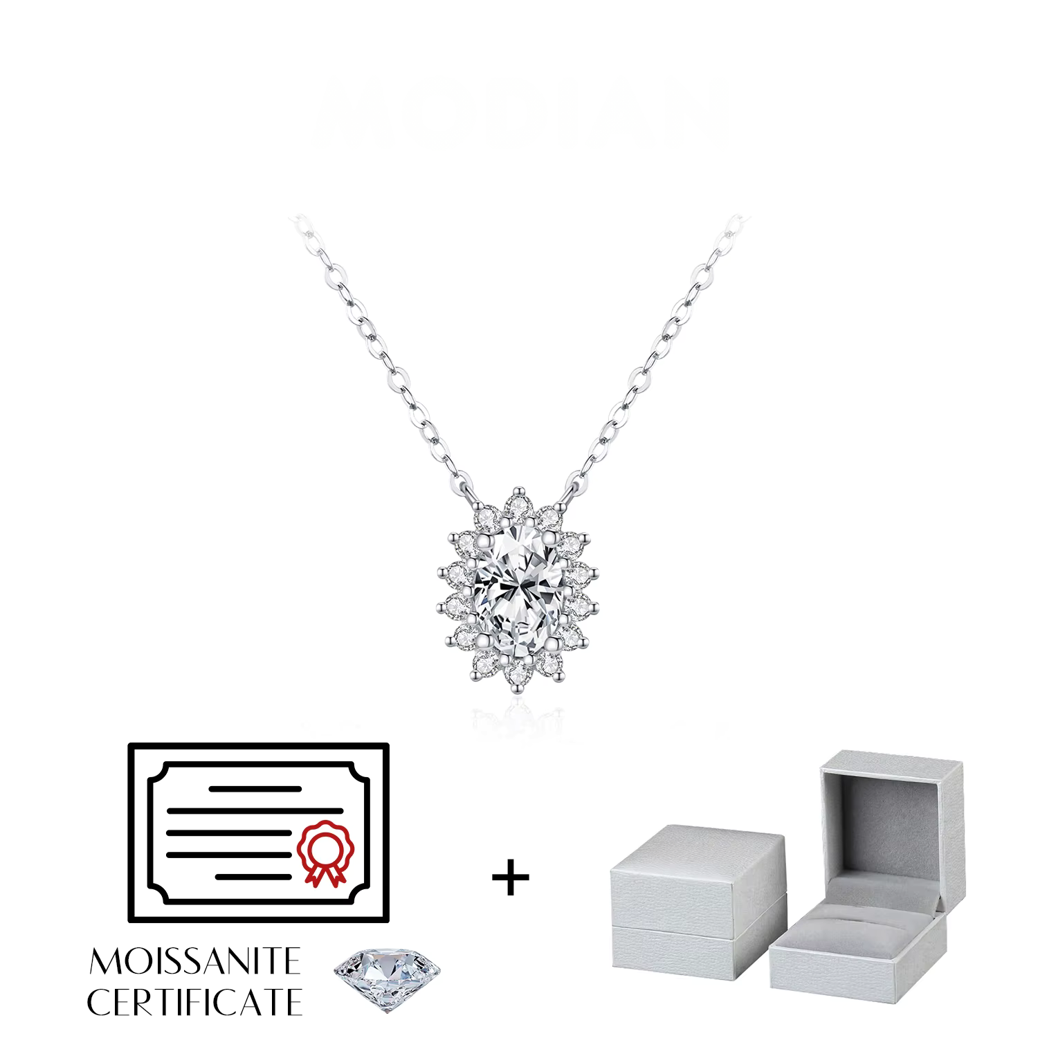 Moissanite Pendant Necklace