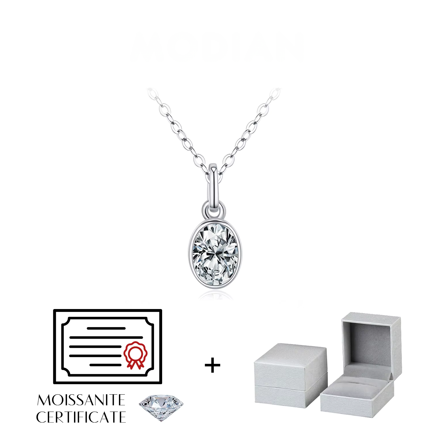 Moissanite Pendant Necklace