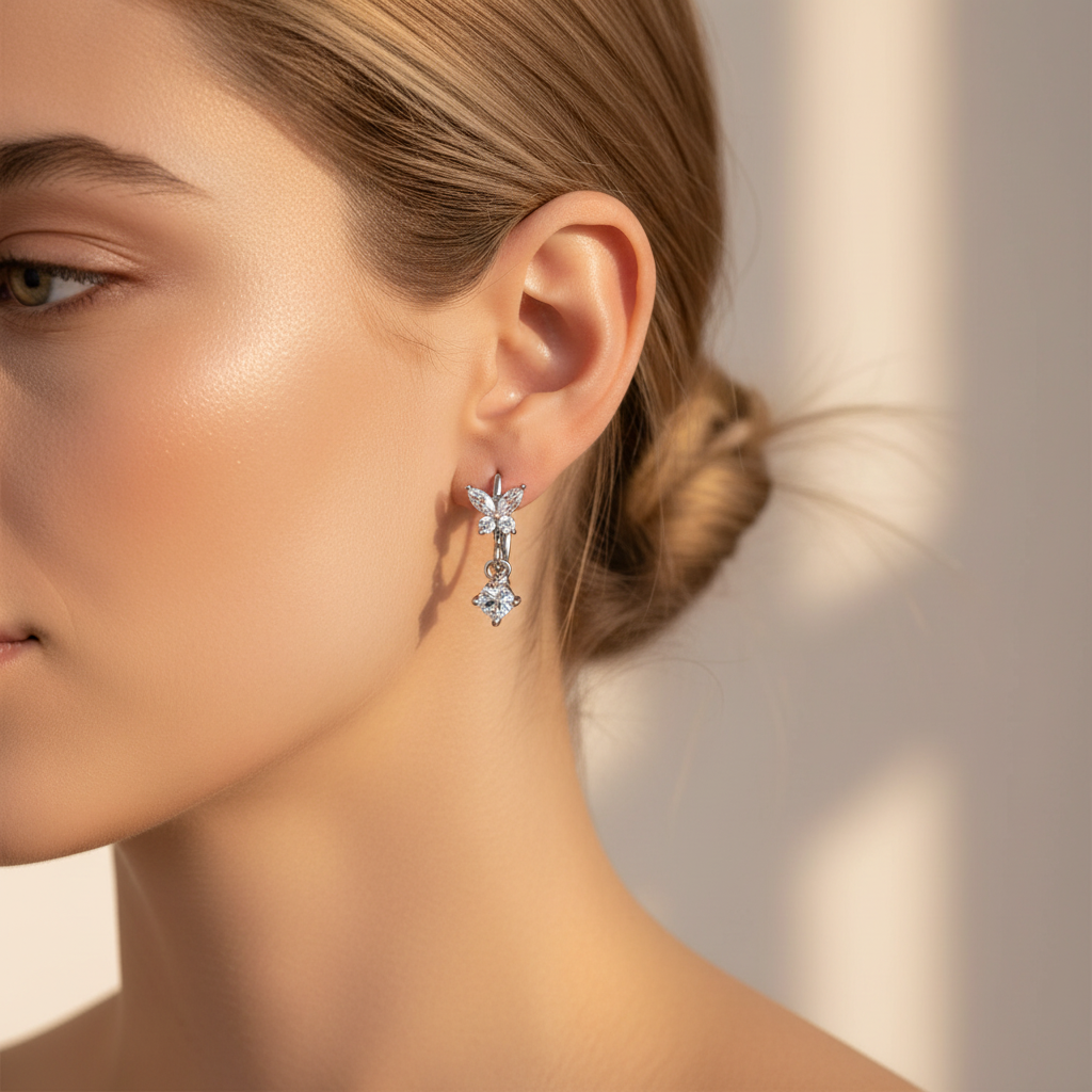 Butterfly Earrings Lifestyle