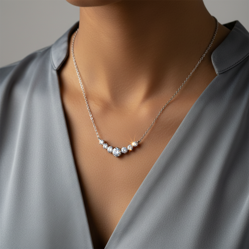 Moissanite Necklace Lifestyle
