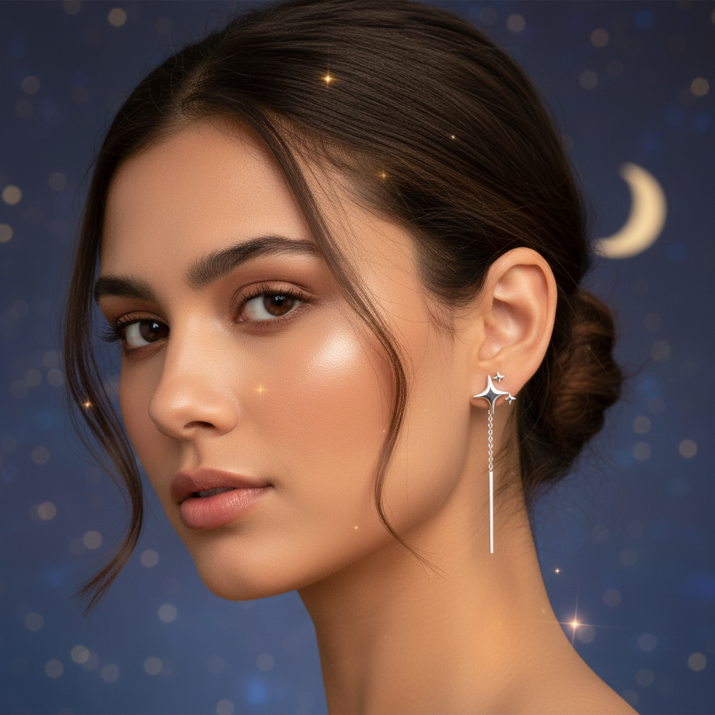 Star Moon Earrings